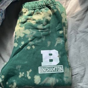 binghamton university custom tye dye sweatpants